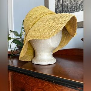 Stylish Yellow Straw Sun Hat Madagascar Hat Company Women’s Small
